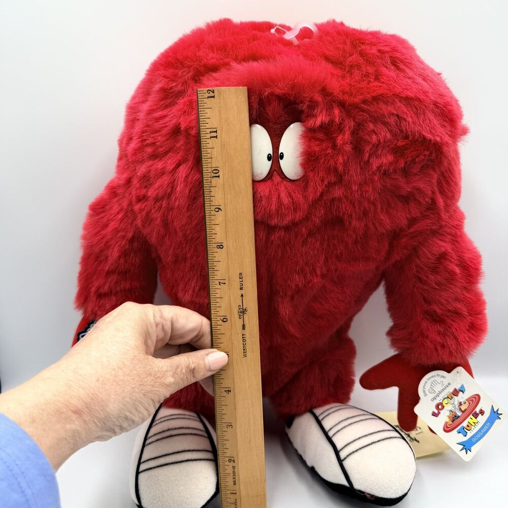 Vintage 1994 Applause Looney Tunes Gossamer 14" NWTRed Plush Stuffed Animal Toy